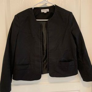 Black open front Calvin Klein blazer